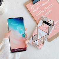 Samsung Galaxy-Hülle Geometrisch Lila Marmor